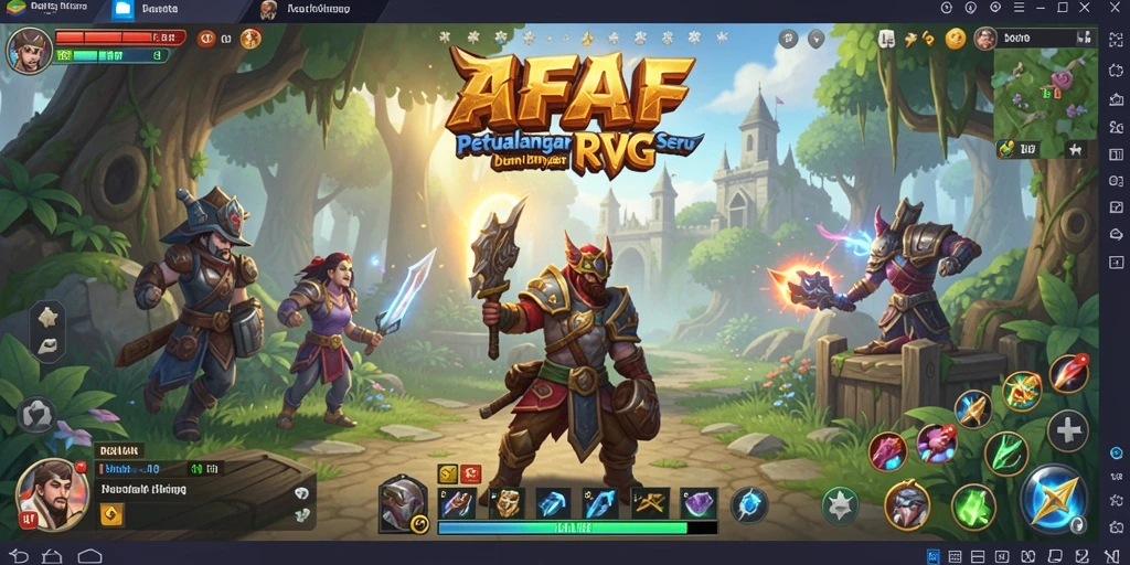 Gameplay seru AFAF dengan karakter menawan dan pertempuran epik.