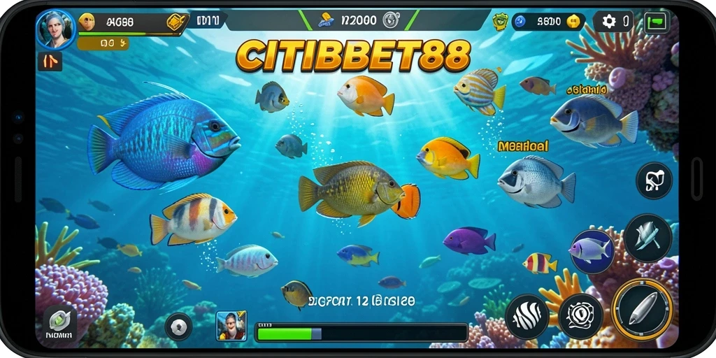 Tangkapan layar utama CITIBET88 menampilkan pengalaman seru menembak ikan.