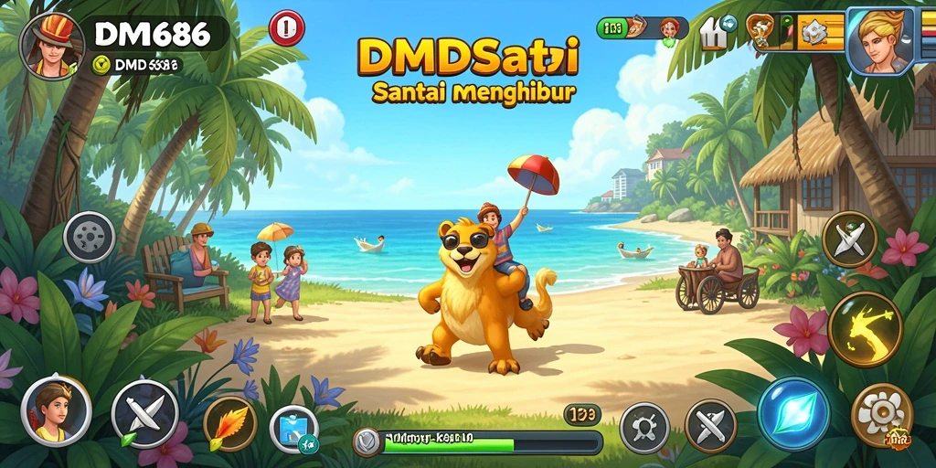 Tampilan gameplay DMD686 yang menyenangkan dan penuh warna.