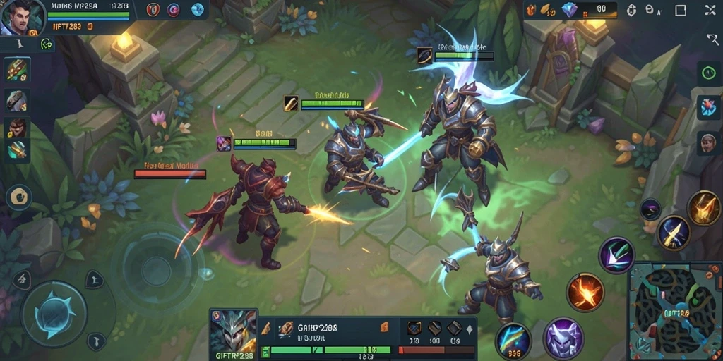 Tampilan gameplay menarik dari GIFTRP288 di tengah pertempuran sengit.