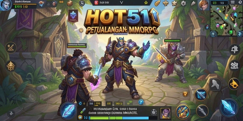 Gameplay HOT51 yang mendebarkan dalam dunia MMORPG yang luas.