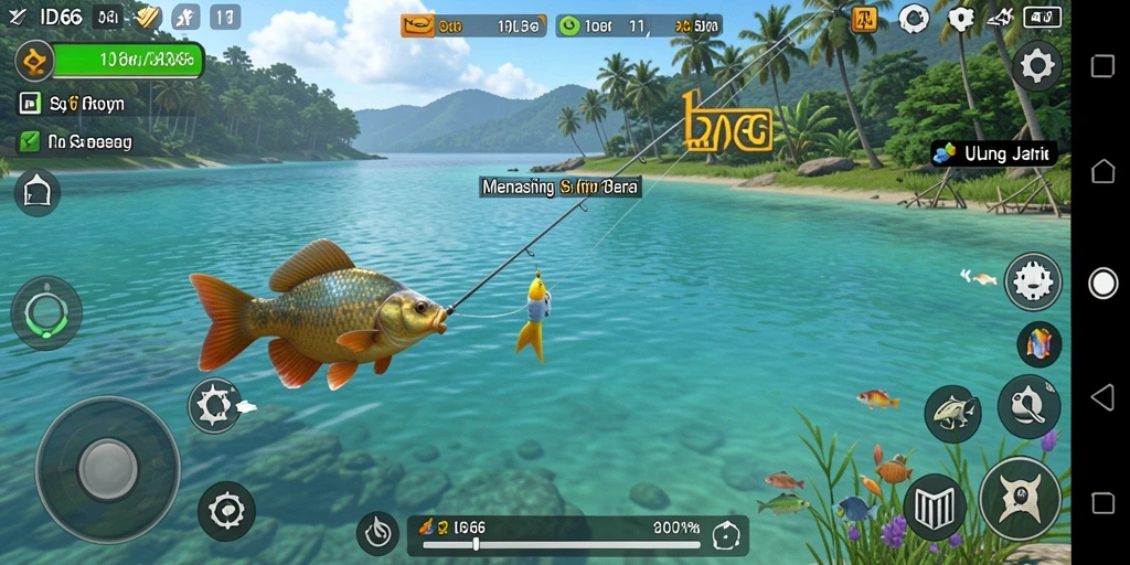 Tangkapan ikan yang menakjubkan dalam game ID66.