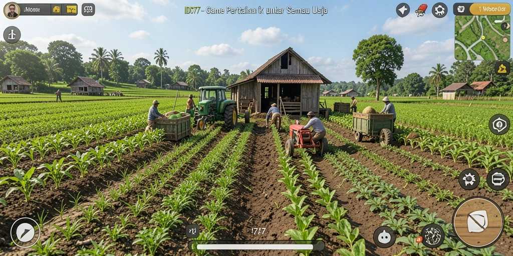 Tampilan menarik dari gameplay pertanian IDR77 yang seru.