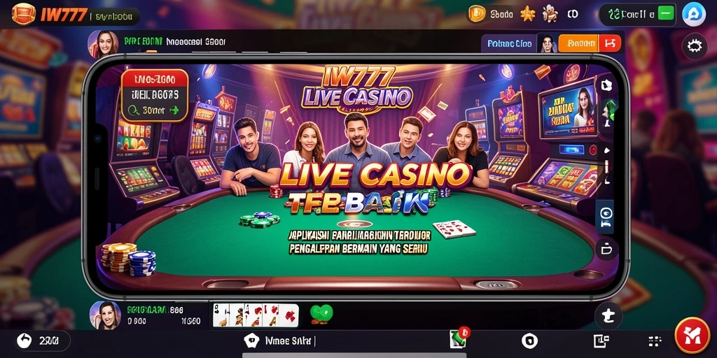 Screenshot IW777 menampilkan pengalaman gameplay Live Casino yang seru.