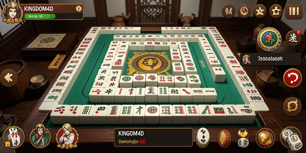 Gameplay Mahjong KINGDOM4D yang memukau dan menyenangkan.