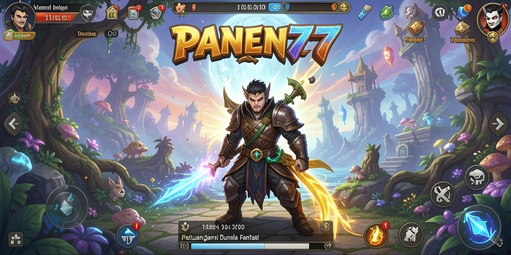 Tampilan gameplay <strong>PANEN77</strong> yang dinamis dan penuh aksi.