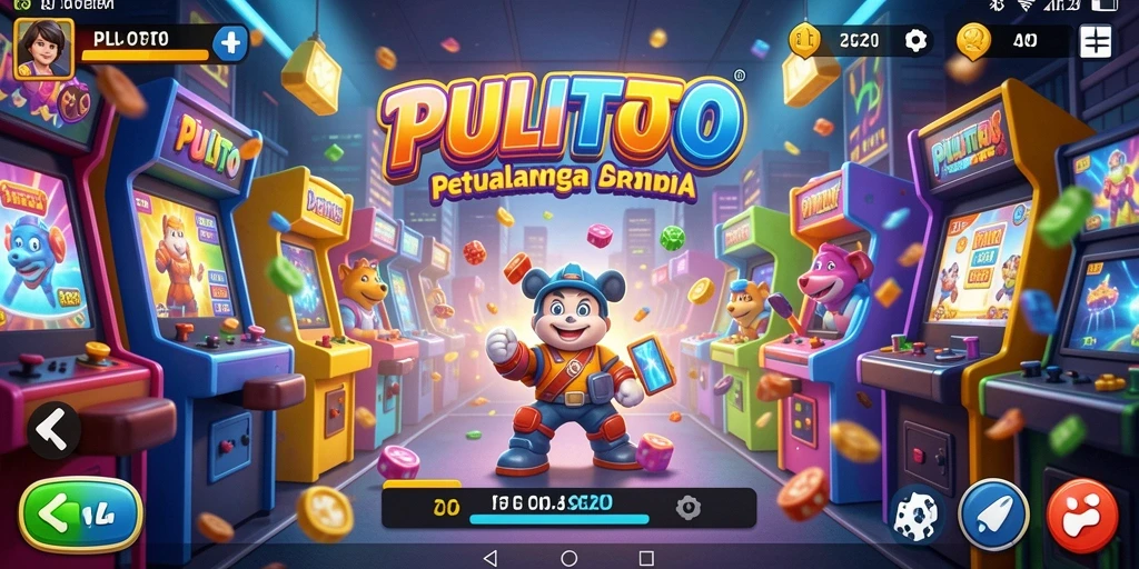 Tampilan gameplay seru di PULITOTO dengan berbagai karakter dan tantangan.