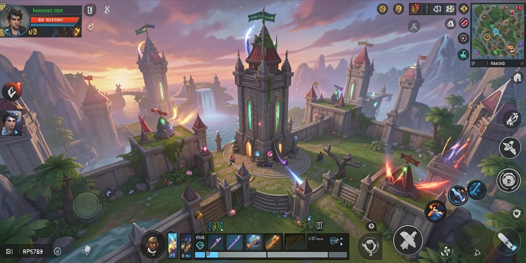 Tampilan menarik dalam gameplay Tower Defense RP6789.