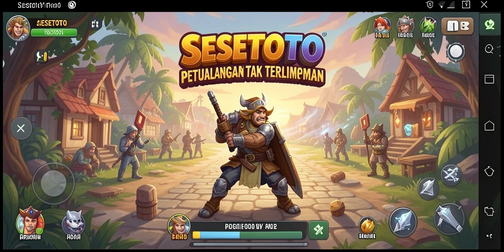 Tampilan gameplay SESETOTO dengan lingkungan petualangan yang menawan.