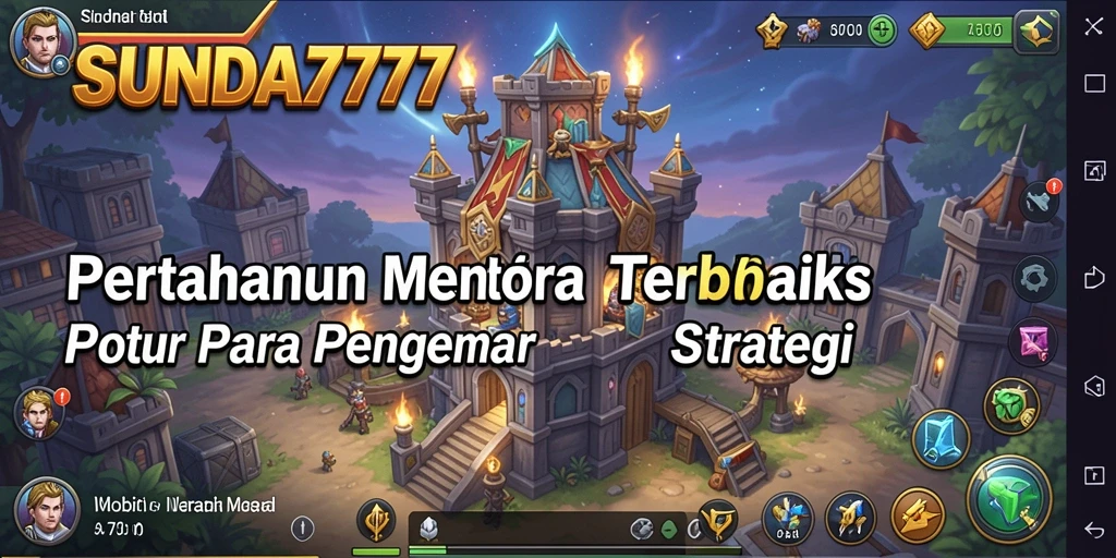 Tangkapan layar menunjukkan aksi pertahanan menara yang mendebarkan di SUNDA777.