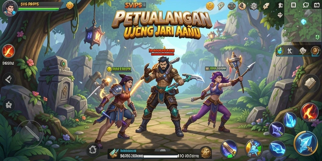 Tampilan gameplay seru SVIP5 dengan karakter yang beraksi.