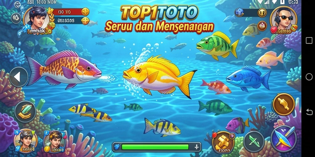 Gameplay seru Tembak Ikan di TOP1TOTO yang memukau.