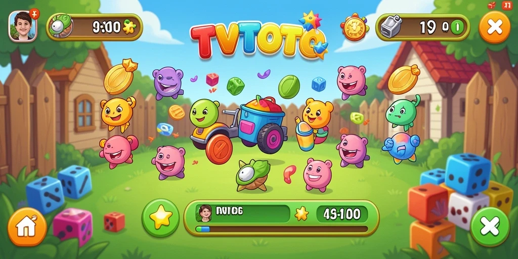 Tampilan gameplay puzzle TVTOTO yang mengasyikkan dan penuh tantangan.