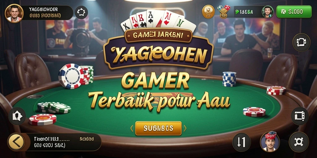Screenshot utama YAGAOHEN menampilkan gameplay poker yang mendebarkan.